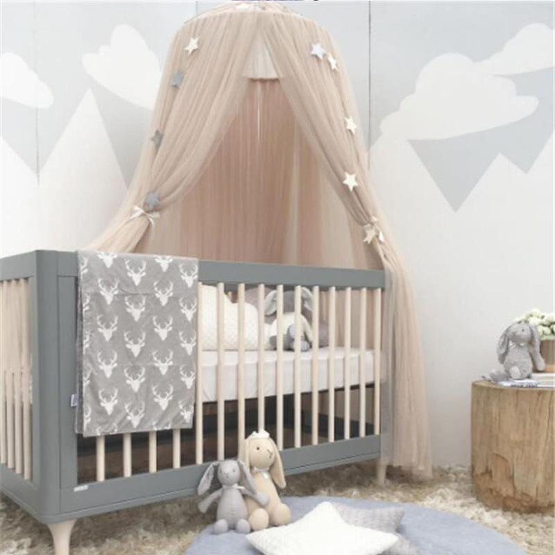 Hot Sale Lovely Style Children's Bed Curtain For Living Room Color Kid's Round Mosquito Net