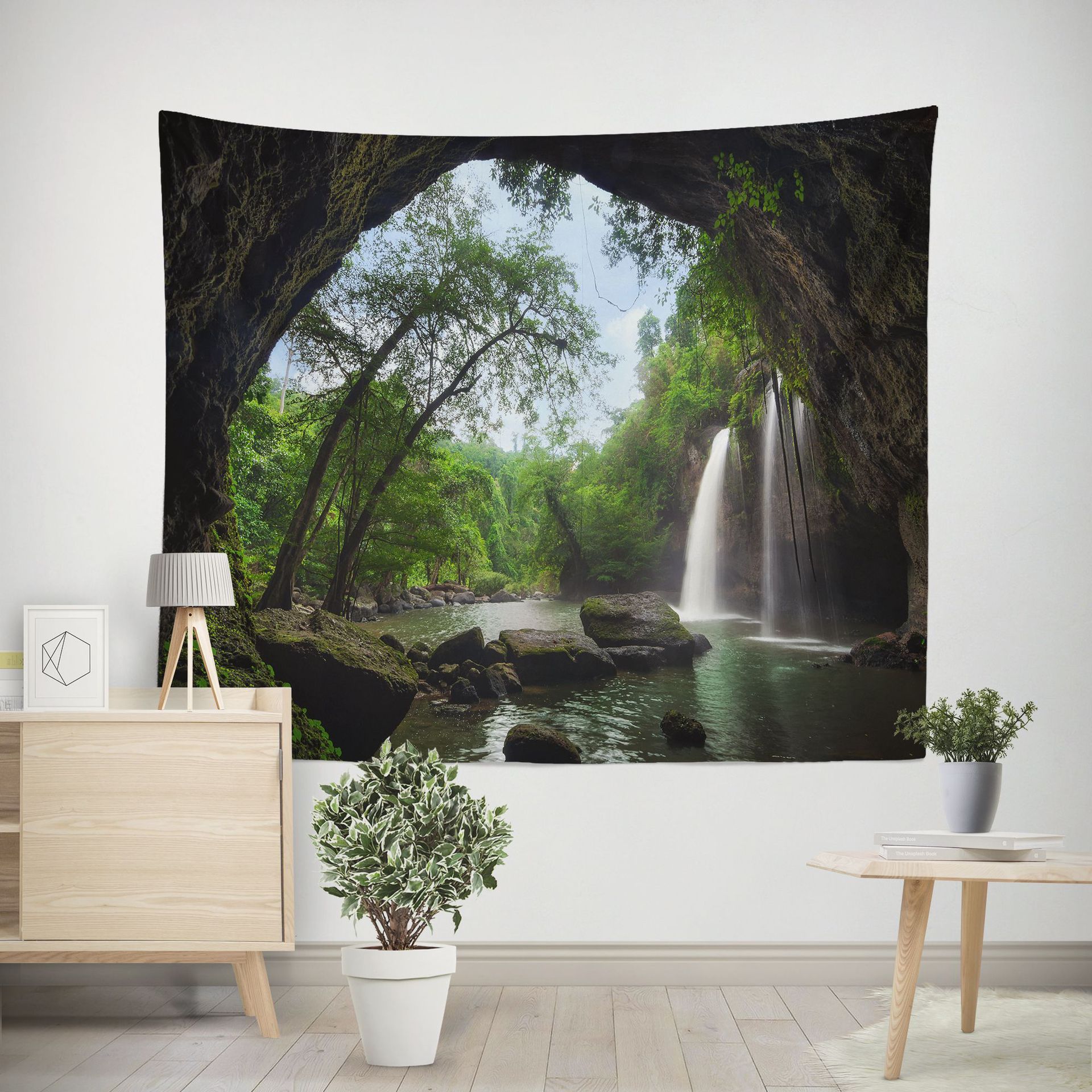 2021 new forest scenery style home tapestry wall decoration beach towel sitting carpet wall hanging tapestry home decoration