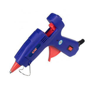 W021020A Model 20W Silicone Head Nylon Shell Electric Hot Melt Glue Gun with 3pcs Glue Stick