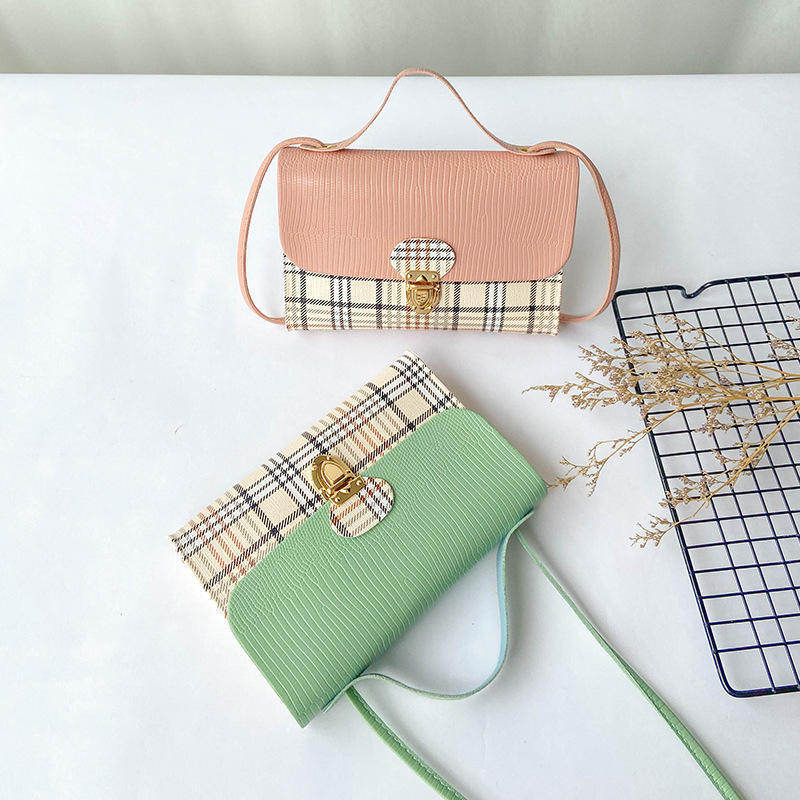 2023 Cheapest Pu Plaid Stripe Women Mini Bag Ladies Small Bag Girl Fashion Shoulder Cross Body Mobile Phone Mini Hand Bags