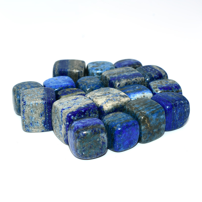 Wholesale 20-30mm Natural Lapis Lazuli Square Tumbled Stones For Decoration