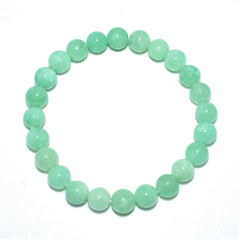 Trade Insurance High Grade 6/8/10MM Natural Burma Jade Bracelet