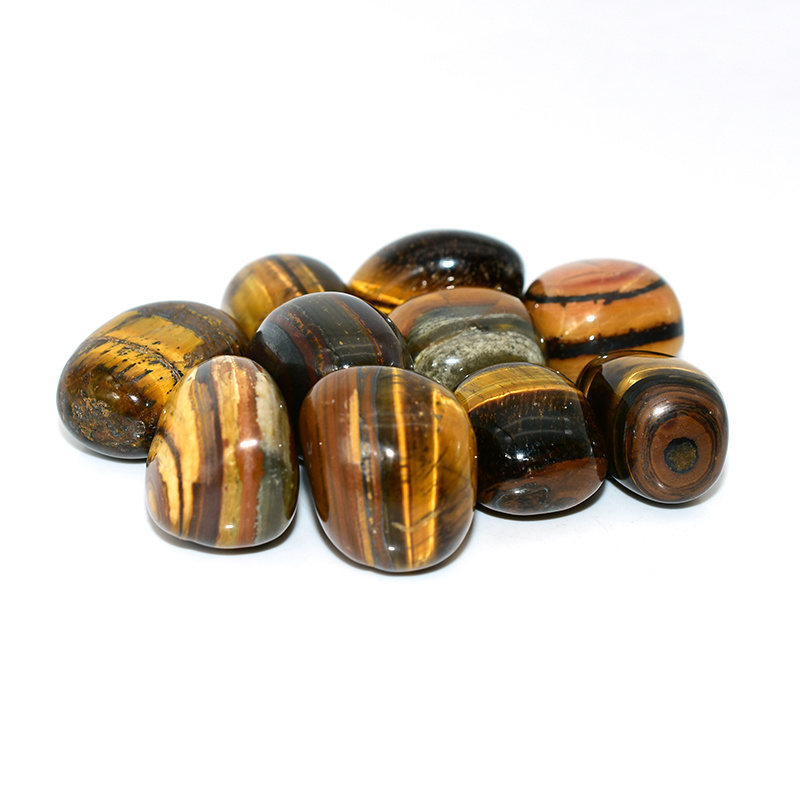 Wholesale Gemstone 15-20 / 20-30mm Natural Tiger Eye Tumbled Stones For Decoration