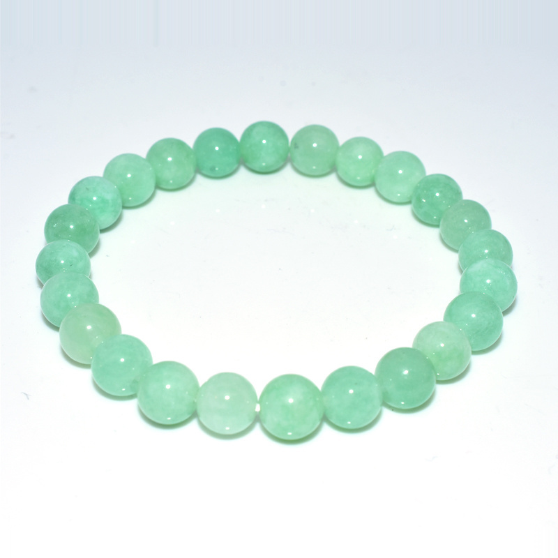 Trade Insurance High Grade 6/8/10MM Natural Burma Jade Bracelet