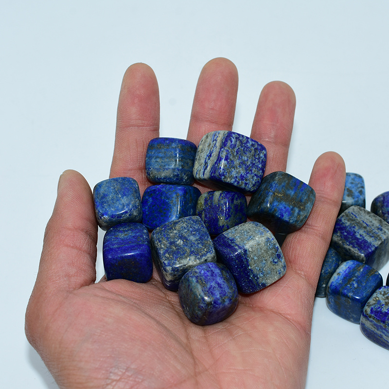 Wholesale 20-30mm Natural Lapis Lazuli Square Tumbled Stones For Decoration