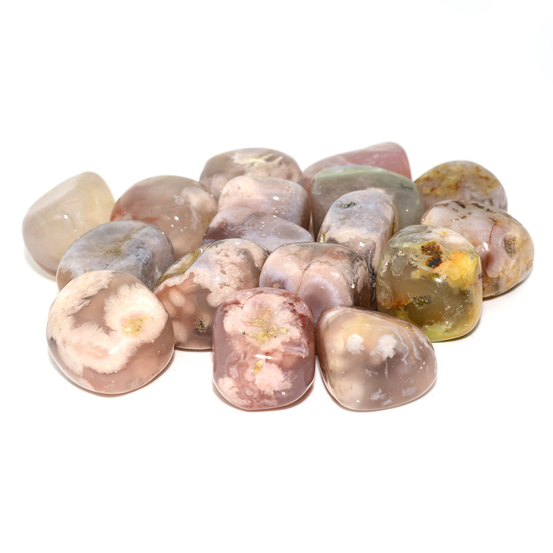 Wholesale Gemstone 20-30mm Natural Cherry Agate Tumbled Stones For Decoration