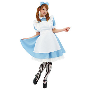 2021 New Costume Lolita Dress Maid Cosplay Fantasia Carnival Halloween Costumes for Women  Cos Set Party