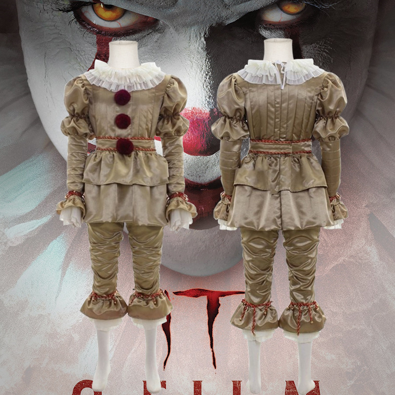 Stephen King It Cosplay Pennywise Costume Outfit Clown Costume Carnival Halloween Party Cosplay Costumes for Men Women Custom