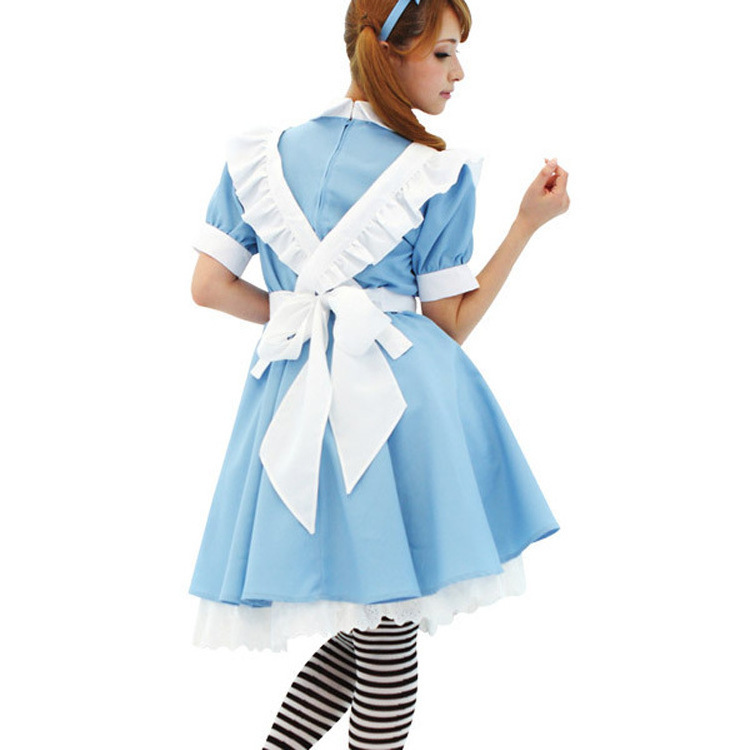 2021 New Costume Lolita Dress Maid Cosplay Fantasia Carnival Halloween Costumes for Women  Cos Set Party