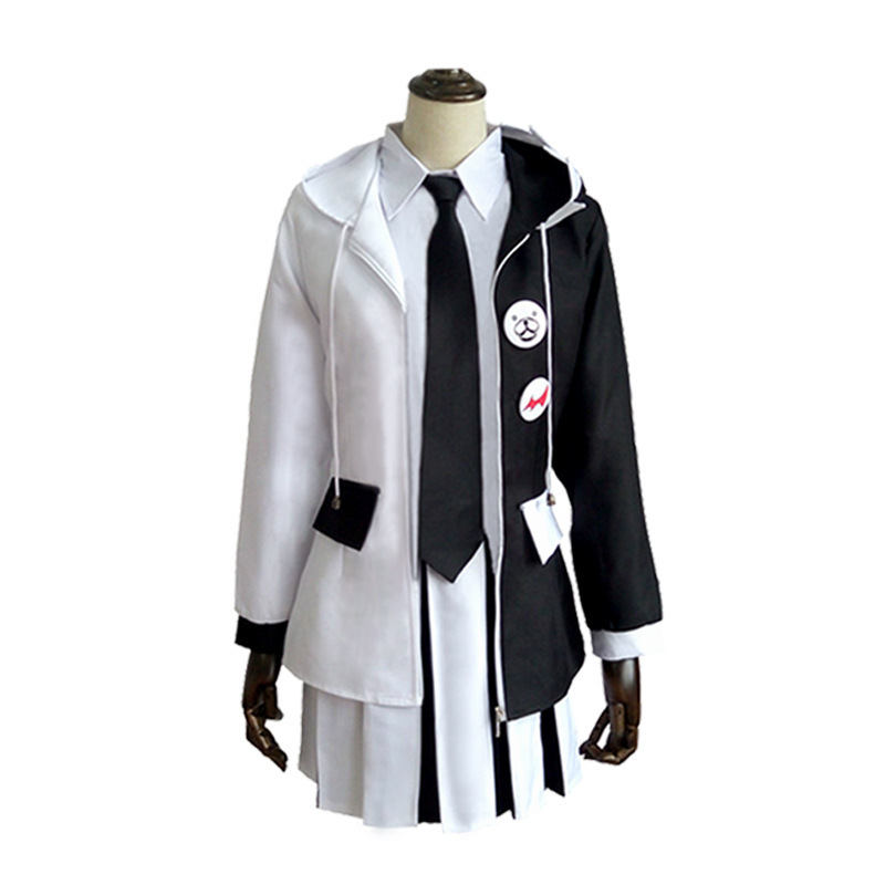 monokuma  Costume cosplay party anime Outfit cosplay   costumes Danganronpa women suits Black and White Bear