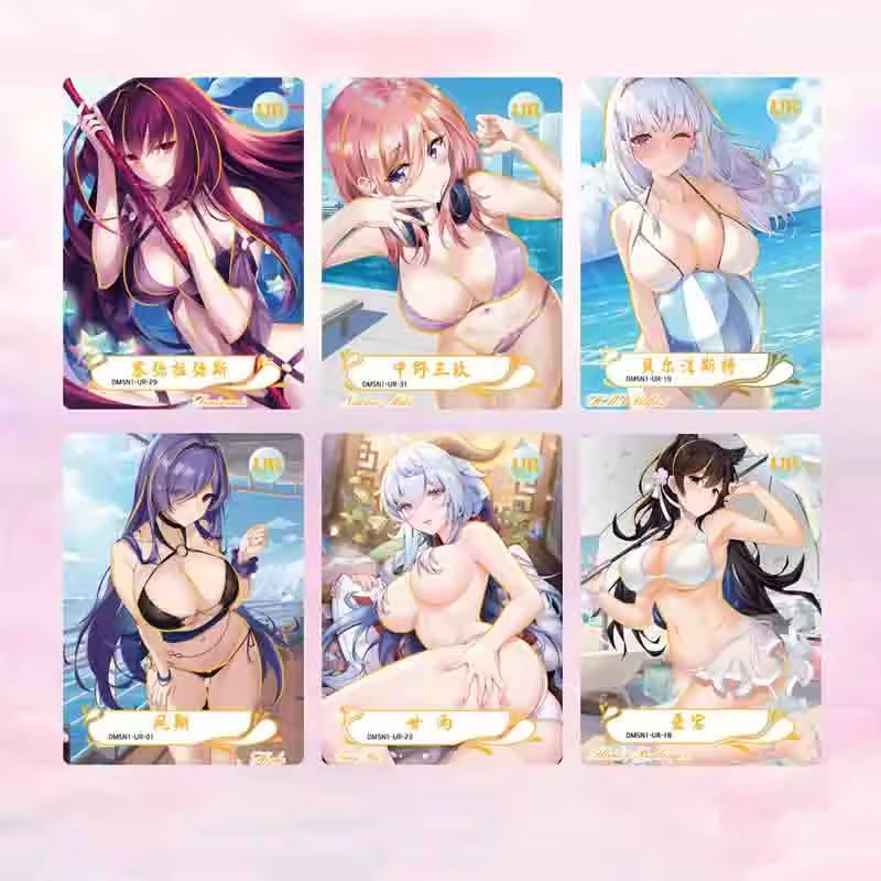 Wholesale Sexy Anime Girls Swimsuit And Bikini Goddess Story Beauties Collection Playing Cards For Gooddess Game Board Table