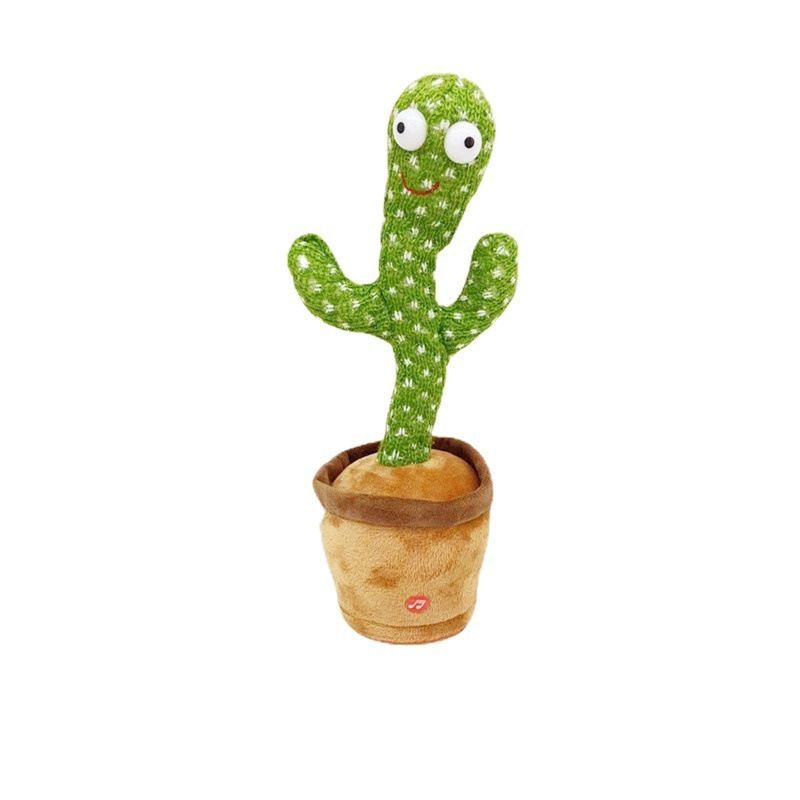 32cm Hot Sale Funny Educational Plush Toys Dancing Repeat Talking Electronic Shake Singing Cactus For Baby Adult