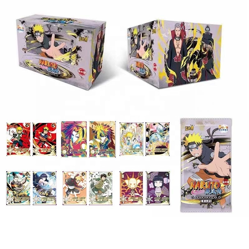 Kayou Original Narutoes Cartoon Anime Game Playing Cards Tier3 Wave3 Collection Trading Card 48 Box Set Paper Material Wholesale