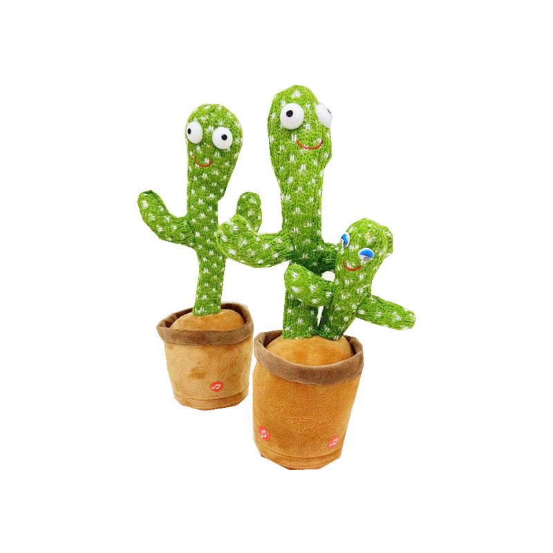 32cm Hot Sale Funny Educational Plush Toys Dancing Repeat Talking Electronic Shake Singing Cactus For Baby Adult