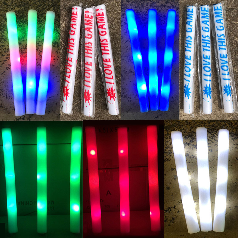 Hot Sale Party Supplies  LED Light Up Foam Sticks  Light Up Foam Baton  For Parties And Concert