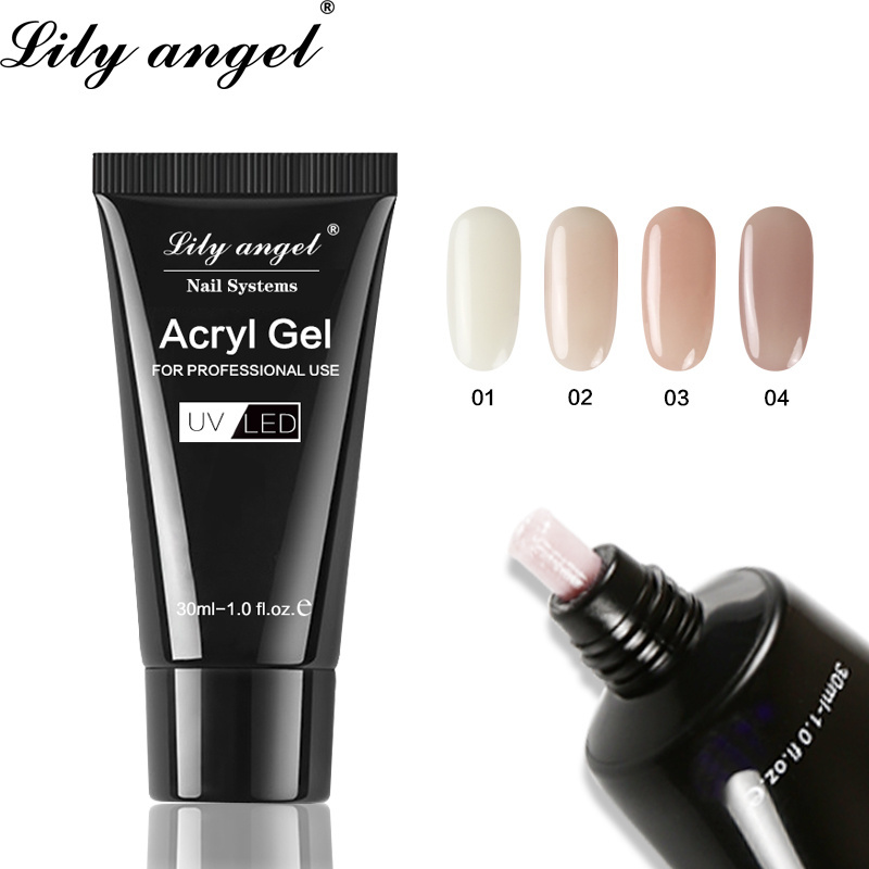 Lily Angel Extensions Gel Finger Strong Soak Off Acrylic Clear Pink White Nail Uv Gel Polish 30ml