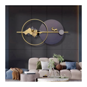 Factory 3D Luxury Landscape Metal led Wall Art Decor large Decorative Metal Wall-Mounted Sculpture Luxury Gifts for living room