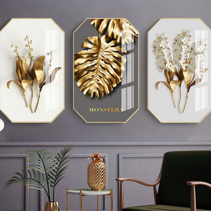 Abstract Golden Leaf Canvas Poster Painting Modern Wall Art Print Decorative Picture Nordic Style Living Room Home Decoration