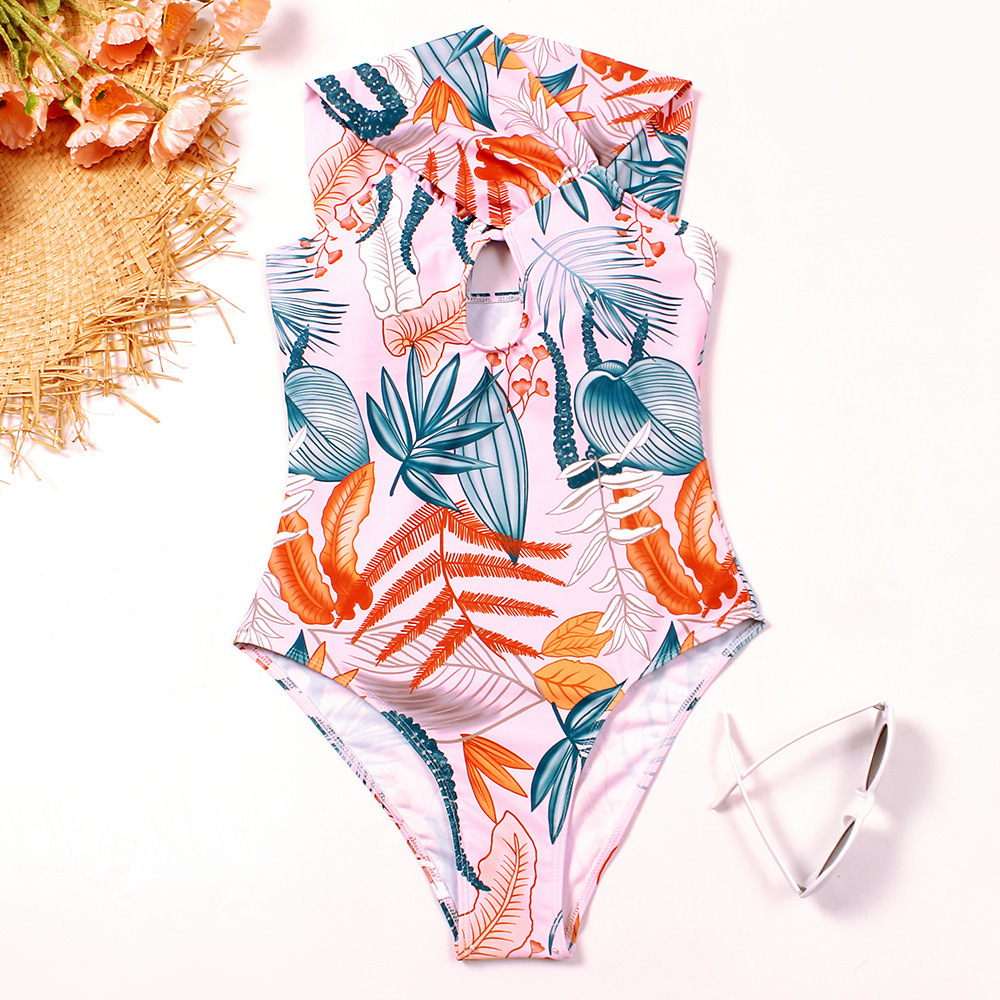 18 Teen xxx Hot Sexy Bikini Young Girl Swimwear Sexy Wide Strap Spot Multicolor Printed Plus Size Bikini  & beachwear