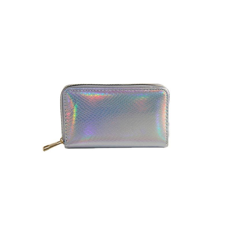 New flash radium medium long purse Mirror leather Starlight powder wallets purse for women