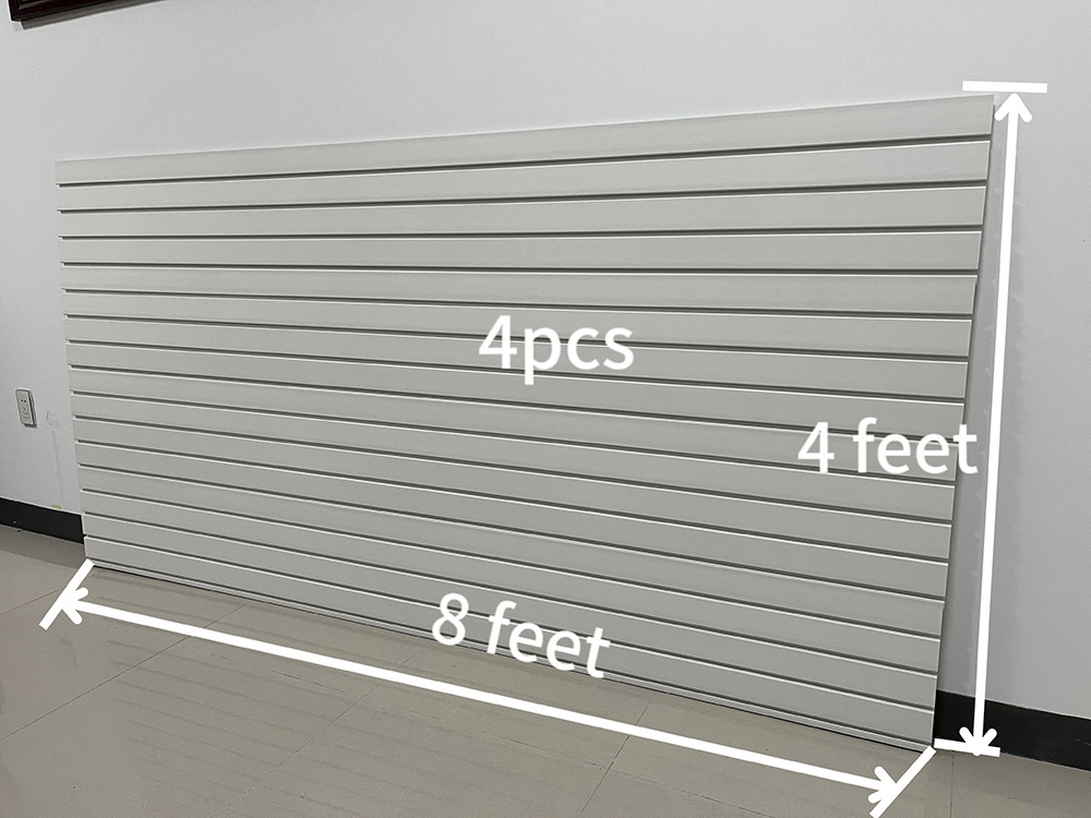 PVC Slatwall Panel for garage wall organizer   Light weight with hook DIY  Easy install