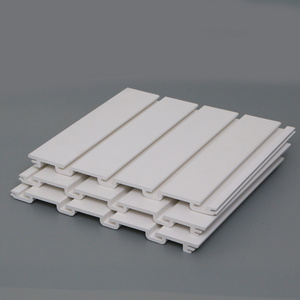 Durable Pvc Slatwall Panel White Grey Black Color For Garage Wall Display Heavy Duty Wall Board