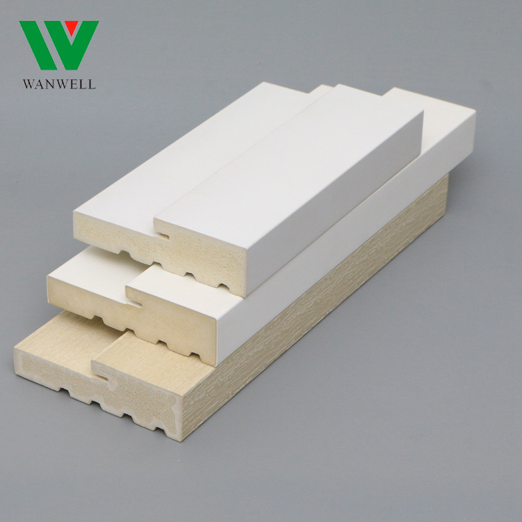 Waterproof door jamb hot sale wpc door frame pvc trim profile white vinyl