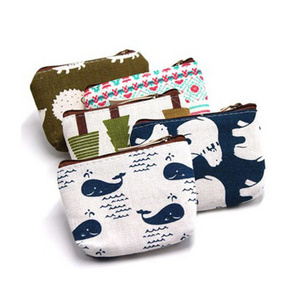 Wholesale Adorable Animal Canvas Change Coin Purse Wallet Bag Custom Coin Purse