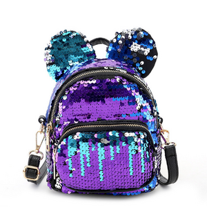 2018 hot sale magic mermaid reversible sequin backpack, wholesale polyester custom sequin backpack bag for children