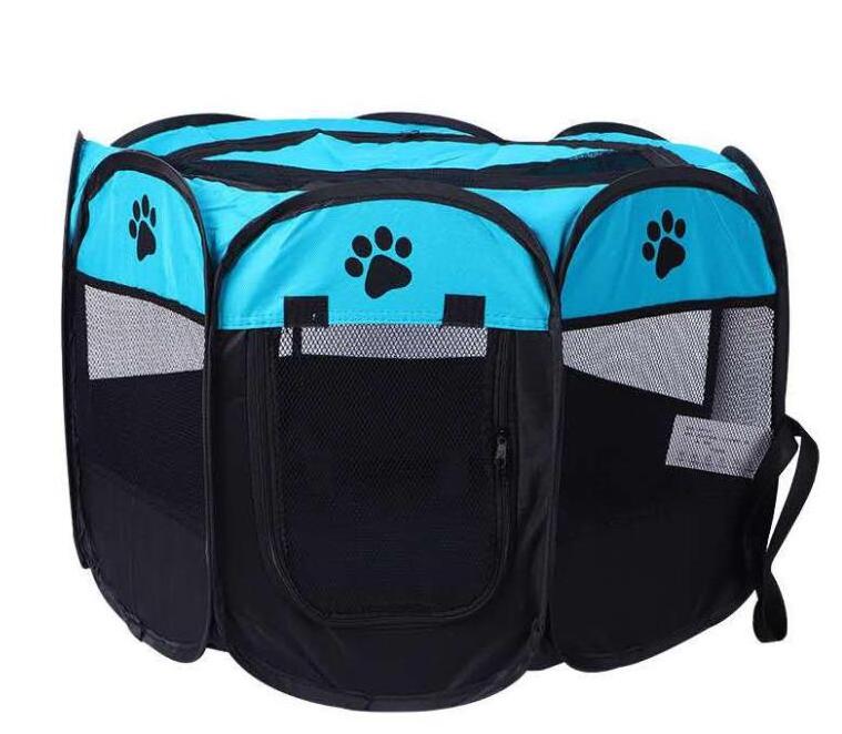 Pet Foldable Playpen Dog Portable Exercise Kennel Tent  with Removable Mesh Shade Cover for Travel Indoor Outdoor