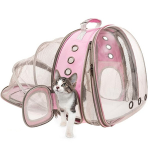 Outdoor Walking Hiking portable Expandable transparent bubble space capsule pet cat carrying carrier  Airline-Approved backpack