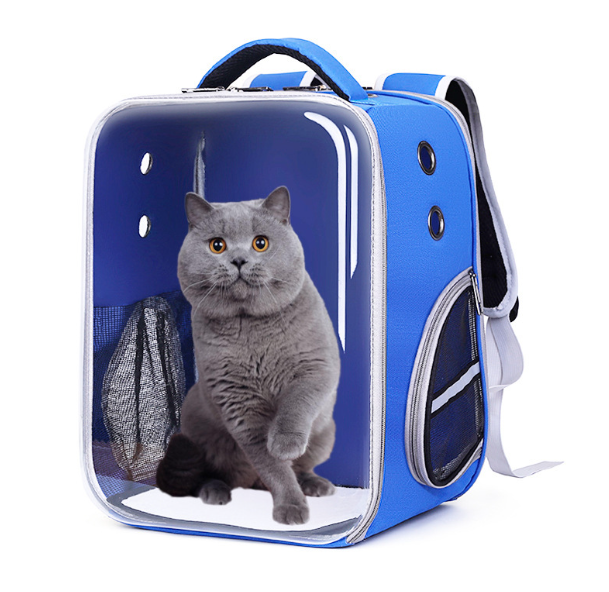 Portable Pet Carrier Bag Transparent Large Capacity Breathable Cat Carrier Backpack