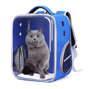 Portable Pet Carrier Bag Transparent Large Capacity Breathable Cat Carrier Backpack