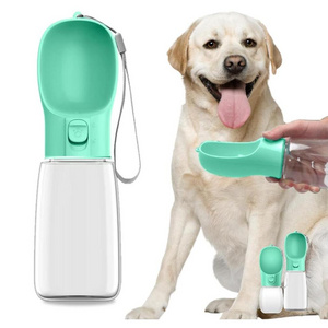 Custom Logo Color Outdoor Portable Pet Dog Water Bottle with Food Container Feeder Bowl Poop Bag for Travel