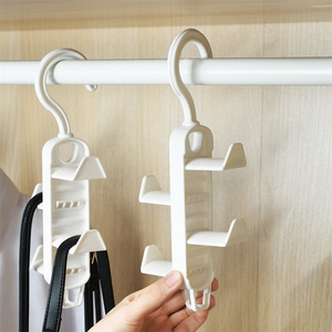 Multi-layer Wardrobe Clothes Rack Hanger Organizer Hooks Bag Hanger Scarf Belt Hanging Hook Space Saving Hanger for Home