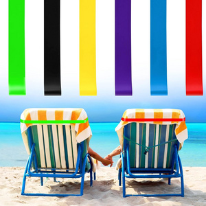 Customized logo multifunction colorful elastic bands for beach chair fix  beach towel band