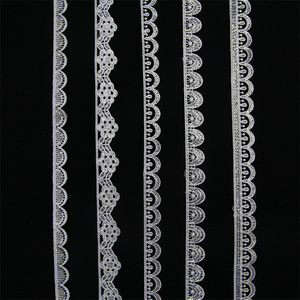 Chinese High Quality White Cotton Lace Ribbons Trimming Swiss Cotton Milk Silk Water Soluble For Home Textiles Curtains