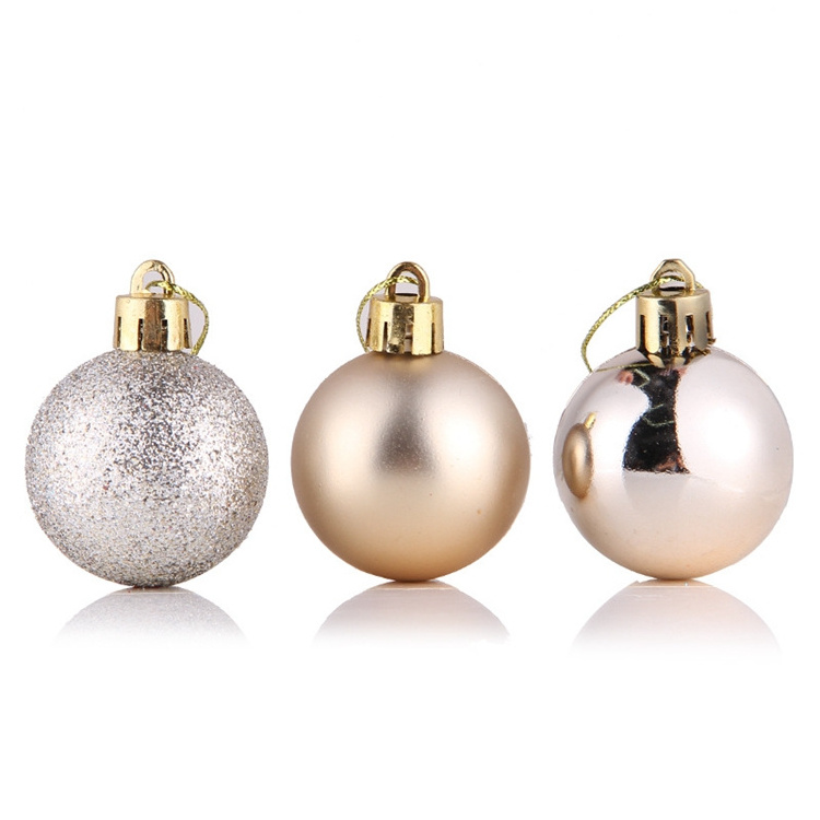 3cm 4cm 5cm 6cm shatterproof ornaments shiny matt glitter plastic tree decoration christmas baubles