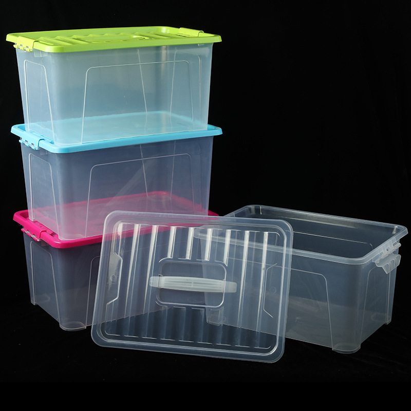 Amazon Hot Sale Household Transparent Plastic Container Stack And Pull Multi-purpose Sundries Plastic Storage Box Bin