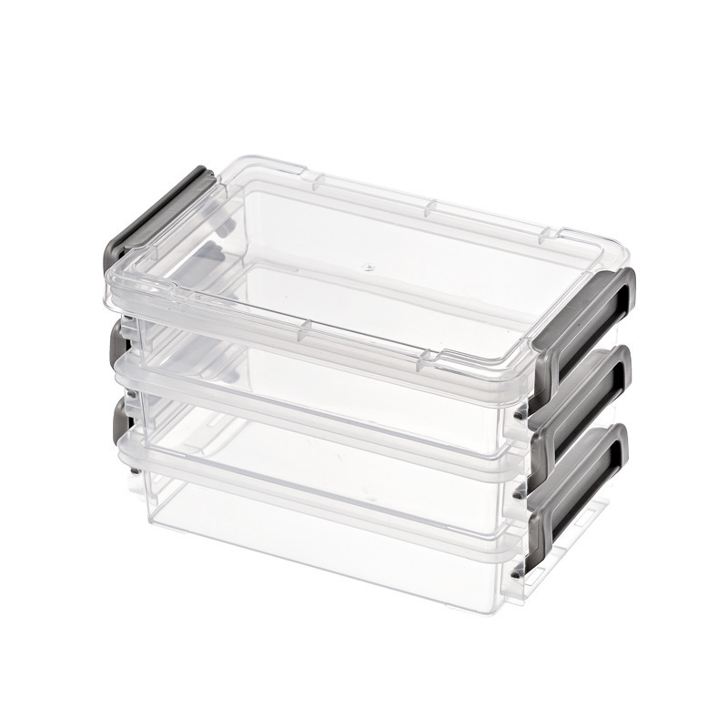 OEM A4 A5 A6 Clear Plastic Storage Container Bin with Latching Lid Stackable Nestable Shoe Box Tote Shoebox Closet Organization