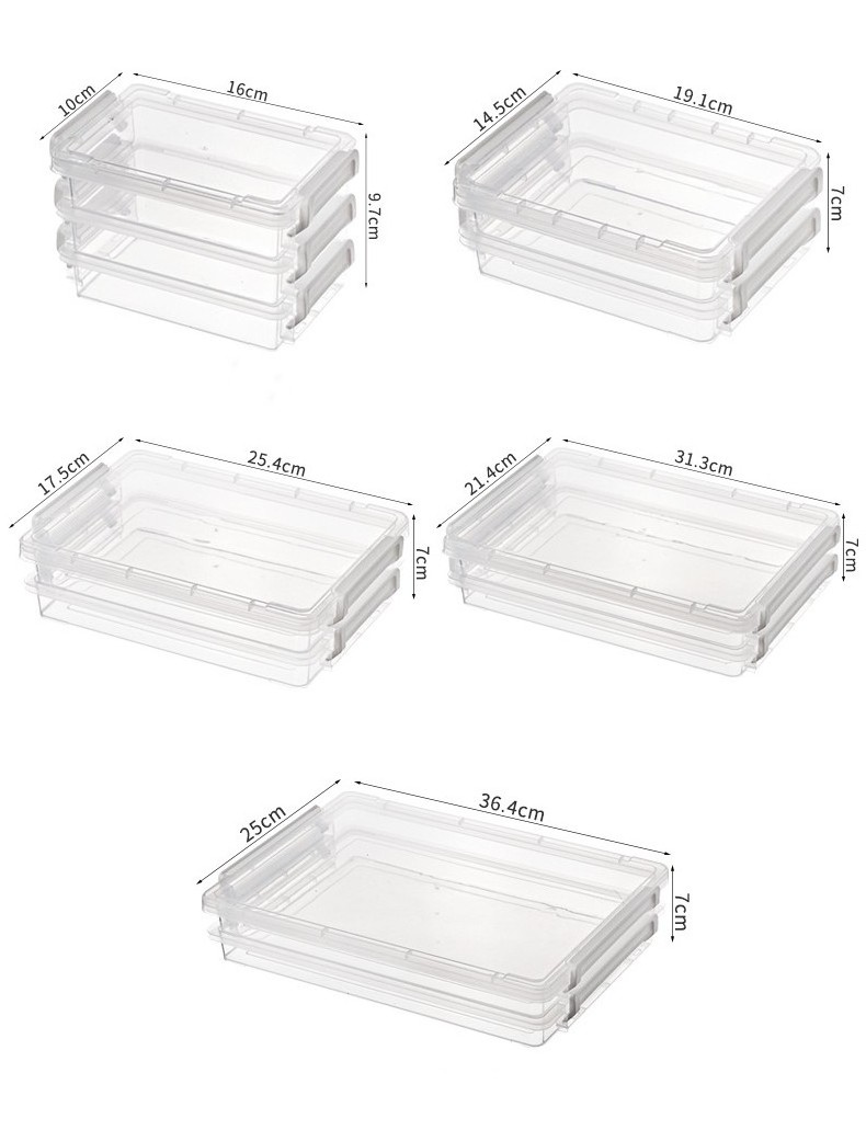 OEM A4 A5 A6 Clear Plastic Storage Container Bin with Latching Lid Stackable Nestable Shoe Box Tote Shoebox Closet Organization