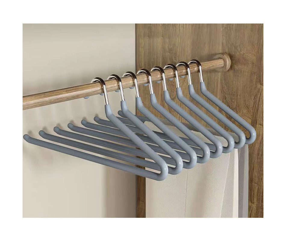 New Fashion Stainless Steel Gooseneck Type Non-Slip Traceless Trousers Z Type Metal Pants Hanger