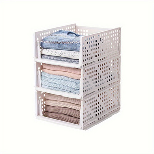 Factory Hot Selling Cheap Price Closet Organizer Foldable Hanging Shelves with Drawers for Wardrobe Nursery Closet Organization