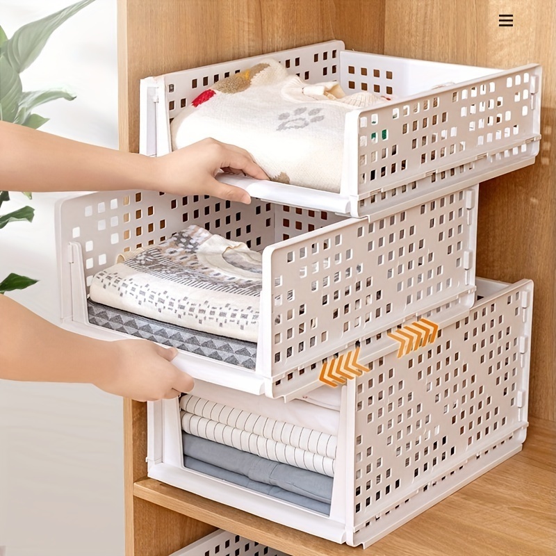 Factory Hot Selling Cheap Price Closet Organizer Foldable Hanging Shelves with Drawers for Wardrobe Nursery Closet Organization