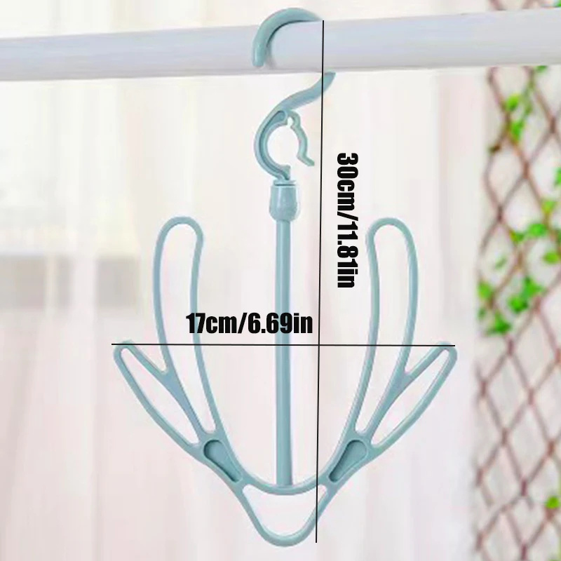 Fashion Simple Portable Double Hook Drying Windproof Multifunctional Household Plastic Shoe Hanger