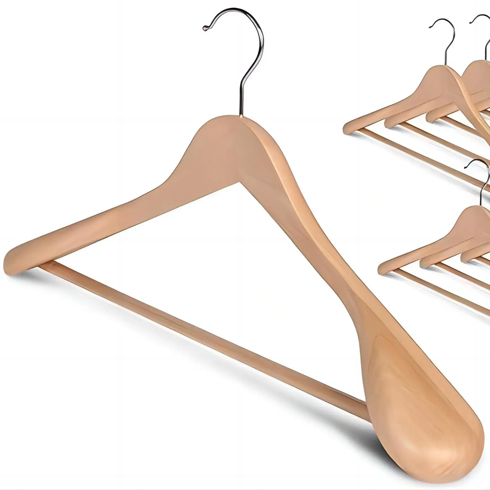 Factory Direct Sale Wooden Hanger Solid High Quality Hanger Wide Shoulder For Heavy Coat Sweater Skirt Suit