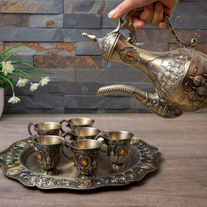 Home decoration  Arab  Cast Iron Coffee Kettles and Teapots Beauty and best teapot cup set