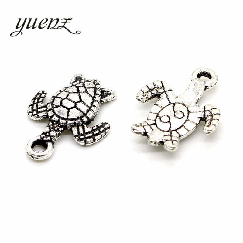 YuenZ 5color Antique Sliver Animal turtle Charm DIY metal charms for jewelry making 16*12mm D701