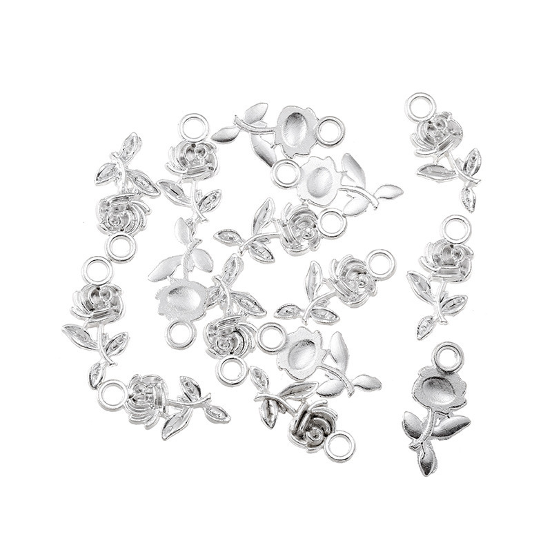 YuenZ Alloy Charms Antique Silver color flower Pendants Jewelry Findings For DIY Handmade Jewelry Making 20*10mm Q121