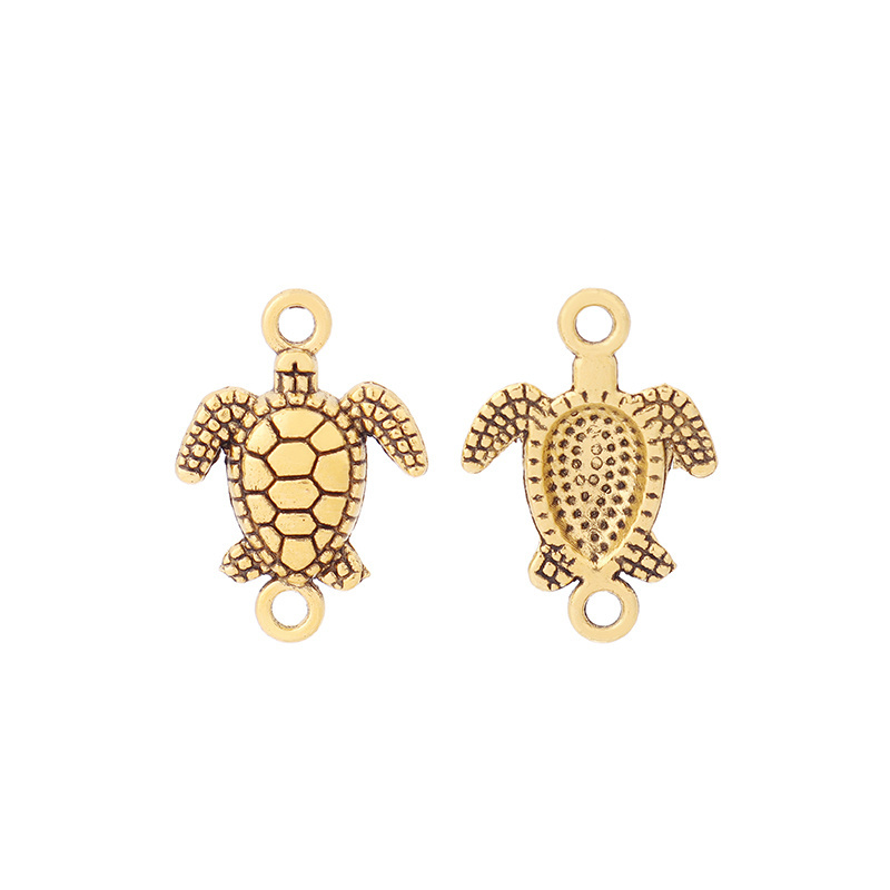 Antique Silver/Gold Tone Turtle Tortoise Connector Charms for Bracelet Necklace DIY Jewelry Making Accessories 21x15mm